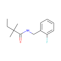 CCC(C)(C)C(=O)NCc1ccccc1F ZINC000263794061