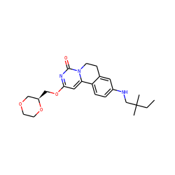 CCC(C)(C)CNc1ccc2c(c1)CCn1c-2cc(OC[C@@H]2COCCO2)nc1=O ZINC000143013316