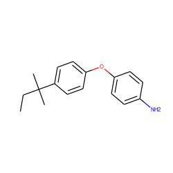 CCC(C)(C)c1ccc(Oc2ccc(N)cc2)cc1 ZINC000003175909