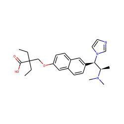 CCC(CC)(COc1ccc2cc([C@H]([C@@H](C)N(C)C)n3ccnc3)ccc2c1)C(=O)O ZINC000040763294