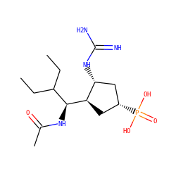 CCC(CC)[C@H](NC(C)=O)[C@@H]1C[C@@H](P(=O)(O)O)C[C@H]1NC(=N)N ZINC000653870724