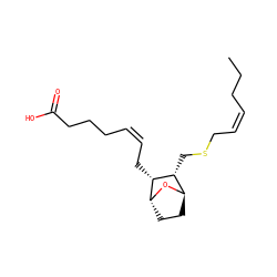 CCC/C=C\CSC[C@@H]1[C@H]2CC[C@@H](O2)[C@@H]1C/C=C\CCCC(=O)O ZINC000169728566