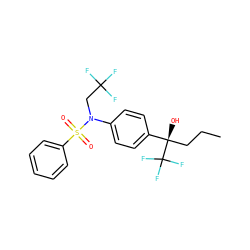 CCC[C@@](O)(c1ccc(N(CC(F)(F)F)S(=O)(=O)c2ccccc2)cc1)C(F)(F)F ZINC000014976850