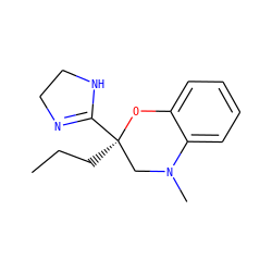 CCC[C@@]1(C2=NCCN2)CN(C)c2ccccc2O1 ZINC000013518901