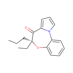 CCC[C@@]1(CC)Oc2ccccc2-n2cccc2C1=O ZINC000005839071