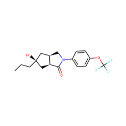 CCC[C@@]1(O)C[C@@H]2C(=O)N(c3ccc(OC(F)(F)F)cc3)C[C@@H]2C1 ZINC000096169528