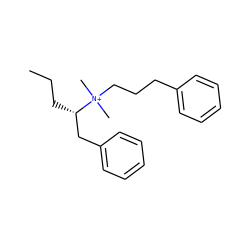 CCC[C@@H](Cc1ccccc1)[N+](C)(C)CCCc1ccccc1 ZINC000013735992