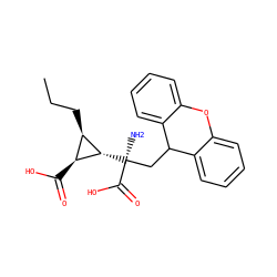 CCC[C@@H]1[C@H](C(=O)O)[C@H]1[C@@](N)(CC1c2ccccc2Oc2ccccc21)C(=O)O ZINC000004394181