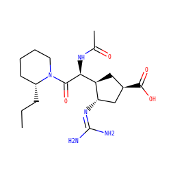 CCC[C@@H]1CCCCN1C(=O)[C@@H](NC(C)=O)[C@H]1C[C@@H](C(=O)O)C[C@@H]1N=C(N)N ZINC000013560252