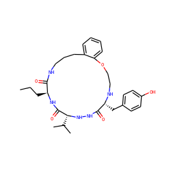 CCC[C@@H]1NC(=O)[C@@H](C(C)C)NNC(=O)[C@@H](Cc2ccc(O)cc2)NCCOc2ccccc2CCCNC1=O ZINC000036160729