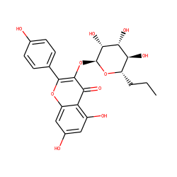 CCC[C@@H]1O[C@@H](Oc2c(-c3ccc(O)cc3)oc3cc(O)cc(O)c3c2=O)[C@H](O)[C@H](O)[C@H]1O ZINC000095583957