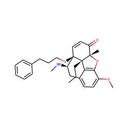 CCC[C@]12c3c4ccc(OC)c3O[C@@]1(C)C(=O)C=C[C@@]2(OCCCc1ccccc1)[C@H](NC)C4 ZINC000027412019