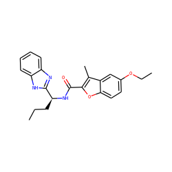 CCC[C@H](NC(=O)c1oc2ccc(OCC)cc2c1C)c1nc2ccccc2[nH]1 ZINC000071332289