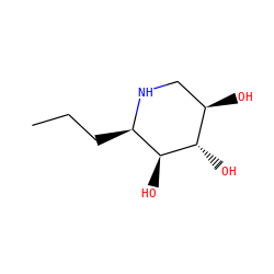 CCC[C@H]1NC[C@@H](O)[C@H](O)[C@H]1O ZINC000049067388