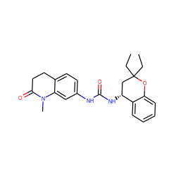 CCC1(CC)C[C@@H](NC(=O)Nc2ccc3c(c2)N(C)C(=O)CC3)c2ccccc2O1 ZINC000143517580