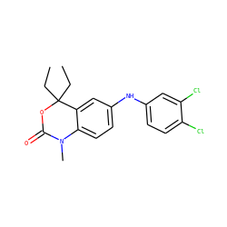 CCC1(CC)OC(=O)N(C)c2ccc(Nc3ccc(Cl)c(Cl)c3)cc21 ZINC000028878665