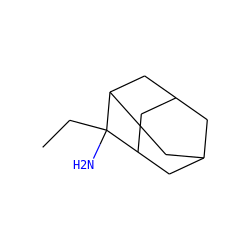 CCC1(N)C2CC3CC(C2)CC1C3 ZINC000004662014