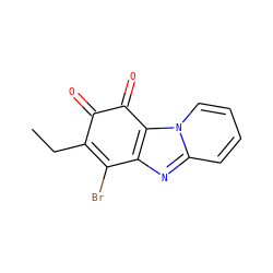 CCC1=C(Br)c2nc3ccccn3c2C(=O)C1=O ZINC000103274556
