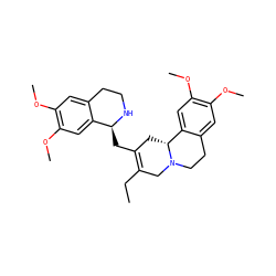 CCC1=C(C[C@@H]2NCCc3cc(OC)c(OC)cc32)C[C@@H]2c3cc(OC)c(OC)cc3CCN2C1 ZINC000003590974
