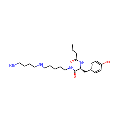 CCCC(=O)N[C@@H](Cc1ccc(O)cc1)C(=O)NCCCCCNCCCCN ZINC000035033581
