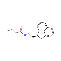 CCCC(=O)NCC[C@@H]1Cc2cccc3cccc1c23 ZINC000013834478