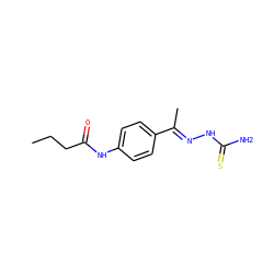 CCCC(=O)Nc1ccc(/C(C)=N/NC(N)=S)cc1 ZINC000299865852