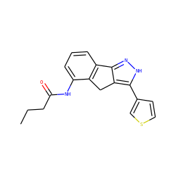 CCCC(=O)Nc1cccc2c1Cc1c-2n[nH]c1-c1ccsc1 ZINC000028896694