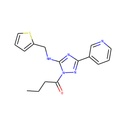 CCCC(=O)n1nc(-c2cccnc2)nc1NCc1cccs1 ZINC000005002107