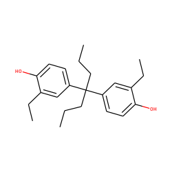 CCCC(CCC)(c1ccc(O)c(CC)c1)c1ccc(O)c(CC)c1 ZINC000096923031