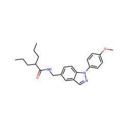 CCCC(CCC)C(=O)NCc1ccc2c(cnn2-c2ccc(OC)cc2)c1 ZINC000043059496