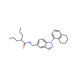 CCCC(CCC)C(=O)NCc1ccc2c(cnn2-c2cccc3c2CCCC3)c1 ZINC000043012429
