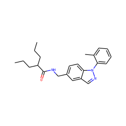 CCCC(CCC)C(=O)NCc1ccc2c(cnn2-c2ccccc2C)c1 ZINC000043072617