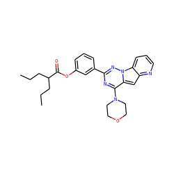 CCCC(CCC)C(=O)Oc1cccc(-c2nc(N3CCOCC3)c3cc4ncccc4n3n2)c1 ZINC000073221452