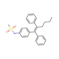 CCCC/C(=C(\c1ccccc1)c1ccc(NS(C)(=O)=O)cc1)c1ccccc1 ZINC000090416453