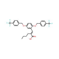CCCC/C(=C\c1cc(OCc2ccc(C(F)(F)F)cc2)ccc1OCc1ccc(C(F)(F)F)cc1)C(=O)O ZINC000072113418