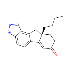 CCCC[C@@]12CCC(=O)C=C1c1ccc3[nH]ncc3c1C2 ZINC000034040145