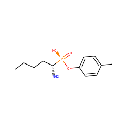 CCCC[C@@H](N)[P@@](=O)(O)Oc1ccc(C)cc1 ZINC000049072225