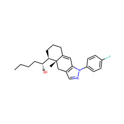 CCCC[C@@H](O)[C@H]1CCCC2=Cc3c(cnn3-c3ccc(F)cc3)C[C@@]21C ZINC000028389222