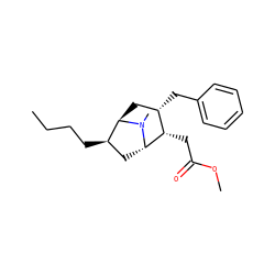 CCCC[C@@H]1C[C@H]2[C@@H](CC(=O)OC)[C@@H](Cc3ccccc3)C[C@H]1N2C ZINC000103252400