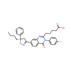 CCCC[C@]1(c2ccccc2)CC(c2ccc3c(=O)n(-c4ccc(F)cc4)c(CCCCC(=O)O)nc3c2)=NO1 ZINC000103240753
