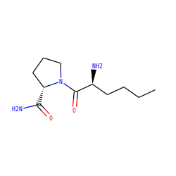 CCCC[C@H](N)C(=O)N1CCC[C@H]1C(N)=O ZINC000013550655