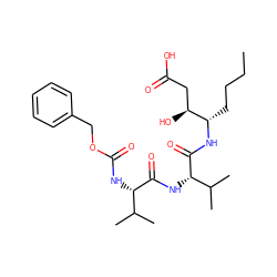 CCCC[C@H](NC(=O)[C@@H](NC(=O)[C@@H](NC(=O)OCc1ccccc1)C(C)C)C(C)C)[C@@H](O)CC(=O)O ZINC000013650021