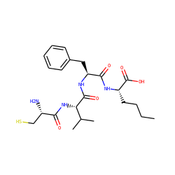 CCCC[C@H](NC(=O)[C@H](Cc1ccccc1)NC(=O)[C@@H](NC(=O)[C@@H](N)CS)C(C)C)C(=O)O ZINC000013762268