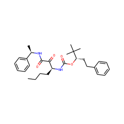 CCCC[C@H](NC(=O)O[C@@H](CCc1ccccc1)C(C)(C)C)C(=O)C(=O)N[C@H](C)c1ccccc1 ZINC000013589440