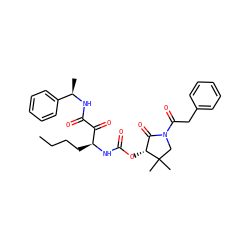 CCCC[C@H](NC(=O)O[C@@H]1C(=O)N(C(=O)Cc2ccccc2)CC1(C)C)C(=O)C(=O)N[C@H](C)c1ccccc1 ZINC000028571395