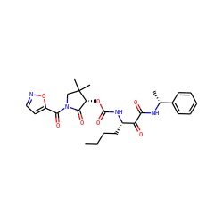CCCC[C@H](NC(=O)O[C@@H]1C(=O)N(C(=O)c2ccno2)CC1(C)C)C(=O)C(=O)N[C@H](C)c1ccccc1 ZINC000028572260