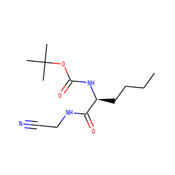 CCCC[C@H](NC(=O)OC(C)(C)C)C(=O)NCC#N ZINC000013676552