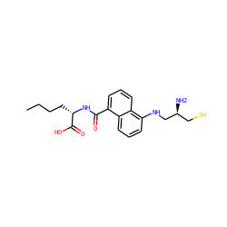 CCCC[C@H](NC(=O)c1cccc2c(NC[C@@H](N)CS)cccc12)C(=O)O ZINC000013762258