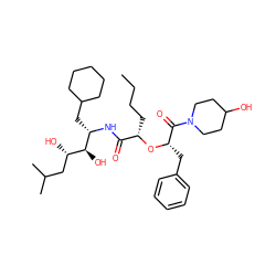 CCCC[C@H](O[C@@H](Cc1ccccc1)C(=O)N1CCC(O)CC1)C(=O)N[C@@H](CC1CCCCC1)[C@@H](O)[C@@H](O)CC(C)C ZINC000029467021