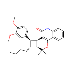 CCCC[C@H]1[C@H]2[C@H](c3c(c4ccccc4[nH]c3=O)OC2(C)C)[C@@H]1c1ccc(OC)c(OC)c1 ZINC000169334531